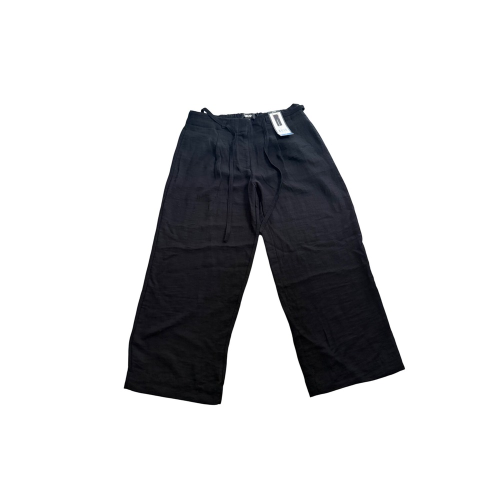 942. DKNY Women's Wide Leg Pants Black Size 10 Casual Dress Trousers
